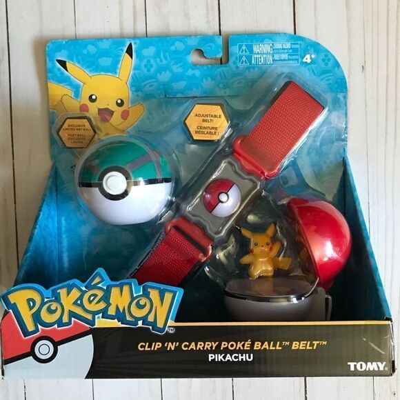 Clip ‘N’ Go Poke’ Ball Belt set 2 poke balls & Pikachu New in Box - Picture 1 of 4